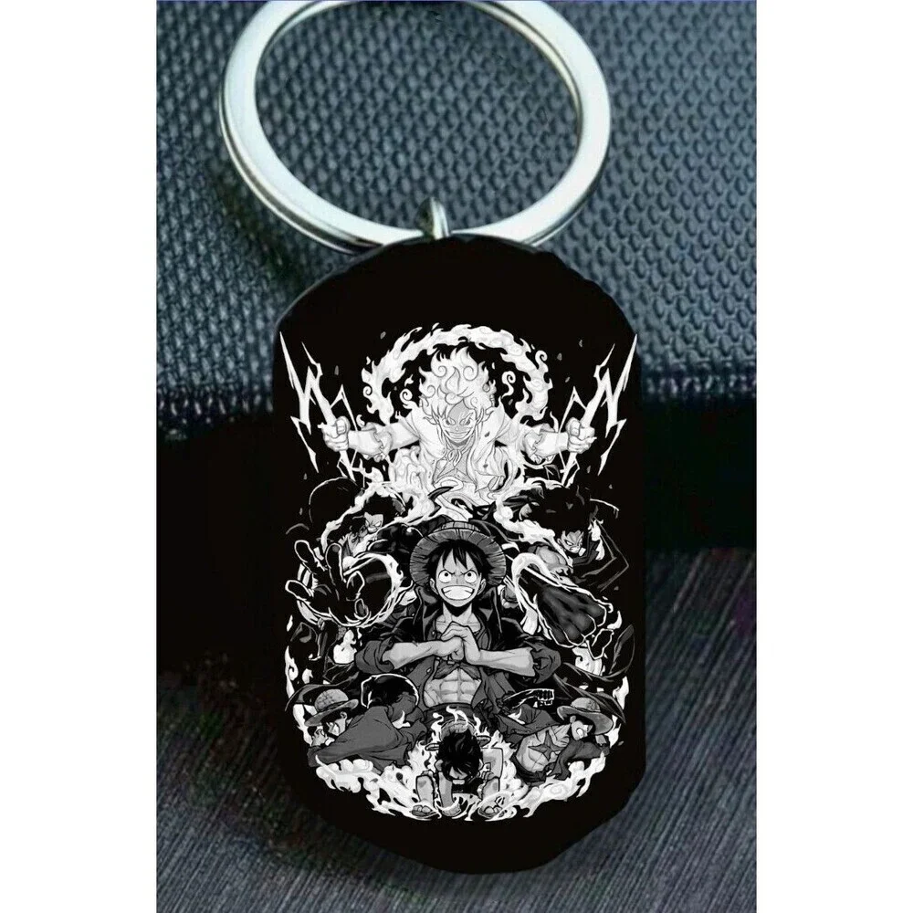 1 One Piece Hot Pirates Anime Cartoon Hot Stainless Steel Keychain